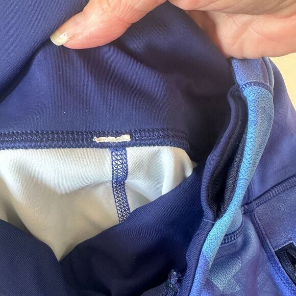 Lululemon Blue Run It Out High Waist Full Length Midnight Tulle Yoga Zip Pant S - Picture 14 of 15